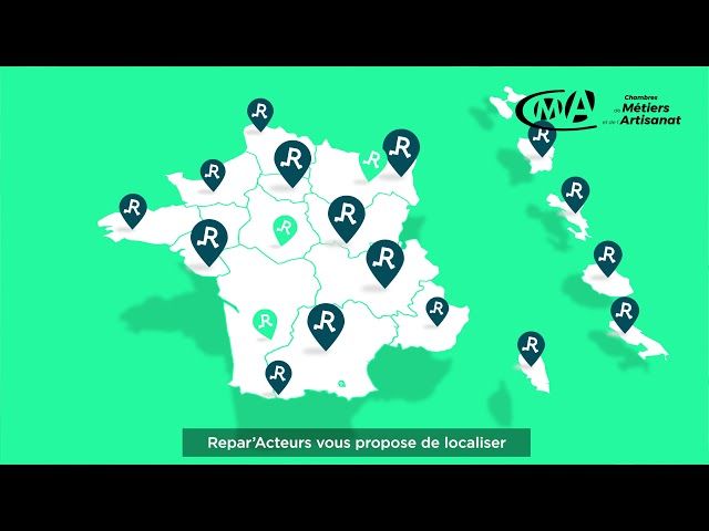 Carte CMA Répar'Acteurs France