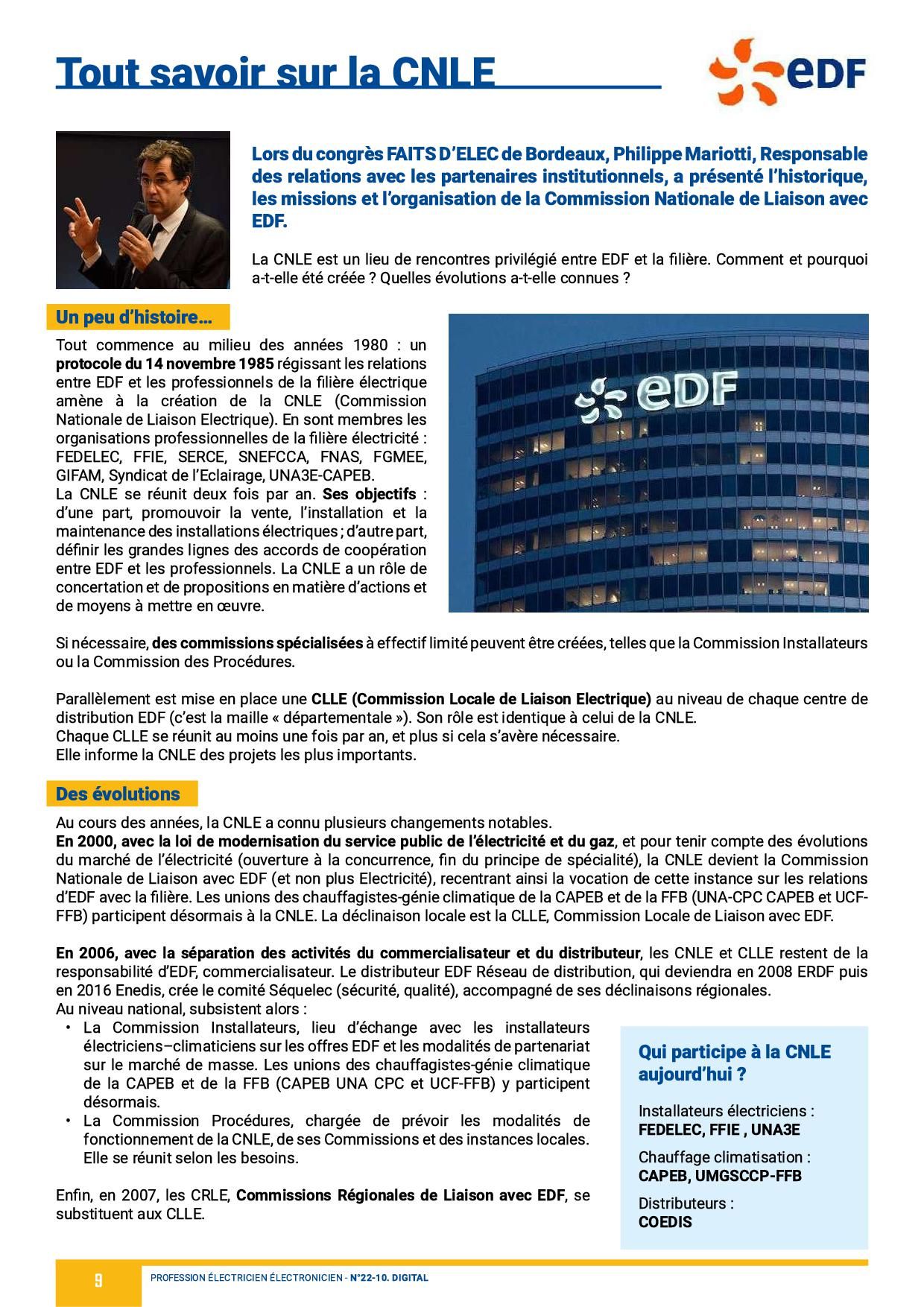 Tout savoir sur la CNLE EDF