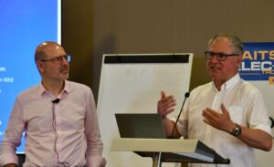 Matthieu Dutry d’ECOSYSTEM et Basilios Riniotis d’ECOLOGIC ont discuté de l’évolution du label QUALIREPAR