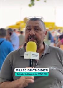 Gilles Saint-Didier, Président délégué “Électronique” de FEDELEC, au micro d’Ecosystem sur le Tour de France